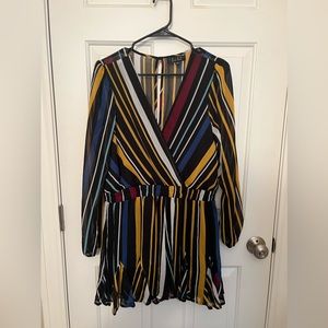 Striped flowy romper, size XL